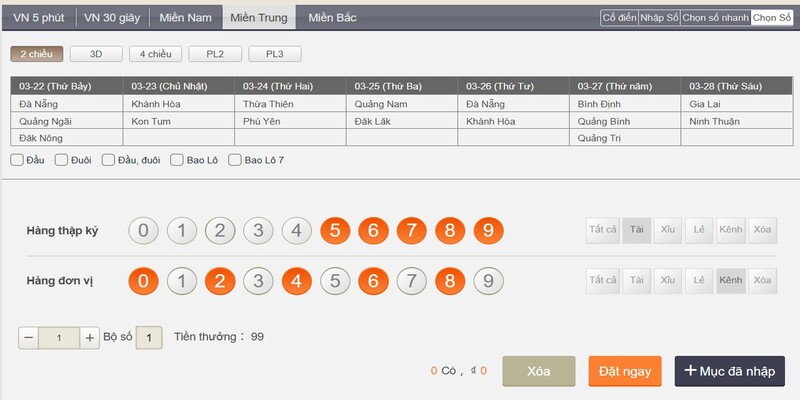 Các sản phẩm chơi Xổ số miền Trung B8B hiện có Các sản phẩm chơi Xổ số miền Trung B8B hiện có